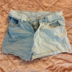 Old Navy girls two-tone blue denim shorts size 14